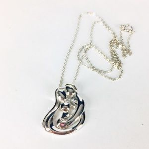925 Sterling Silver Family Necklace